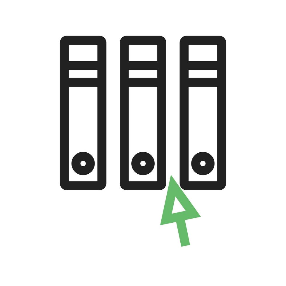 sélectionnez l'icône verte et noire de la ligne de livre vecteur