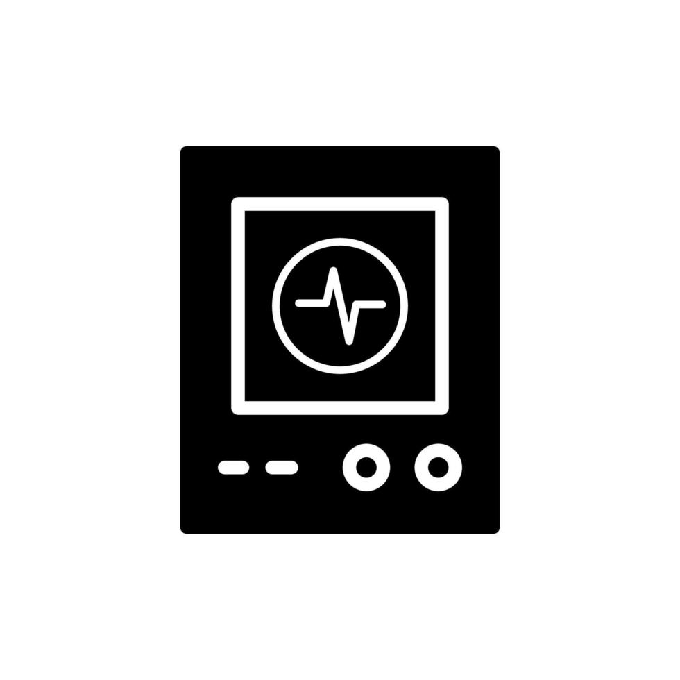 icône de test de fréquence cardiaque eps 10 vecteur