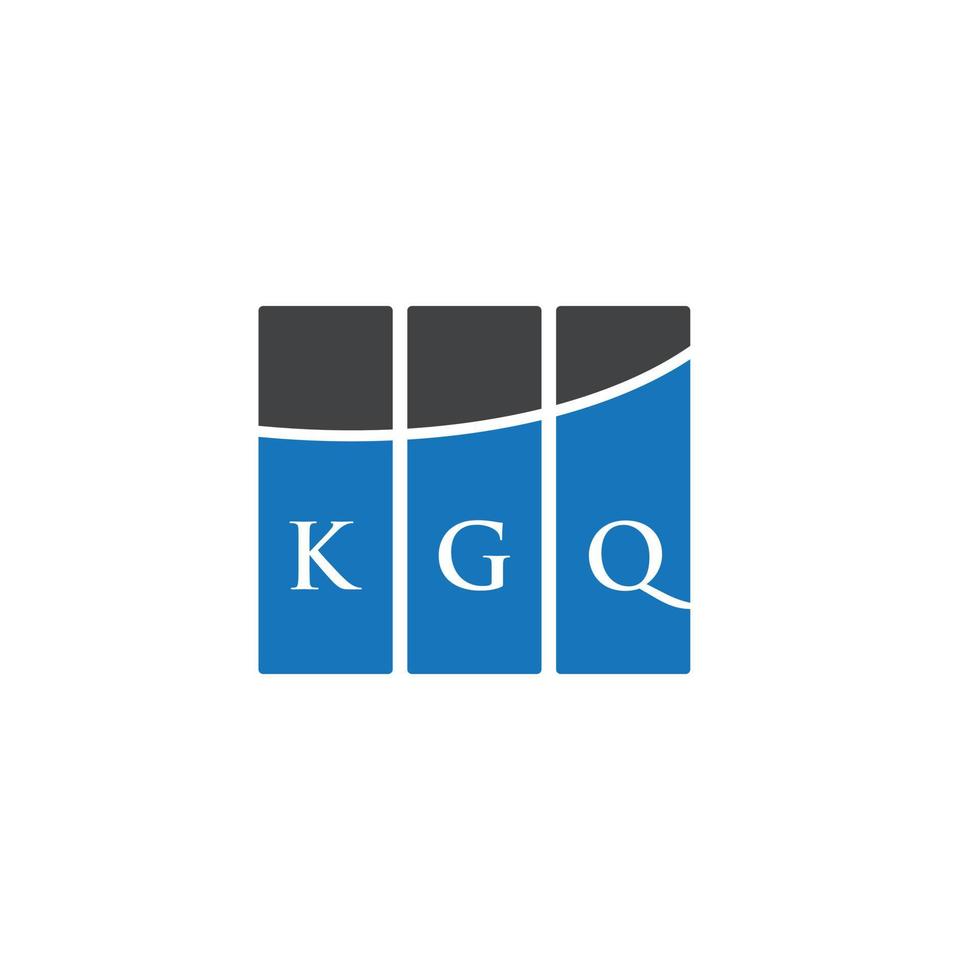 création de logo de lettre kgq sur fond blanc. concept de logo de lettre initiales créatives kgq. conception de lettre kgq. vecteur