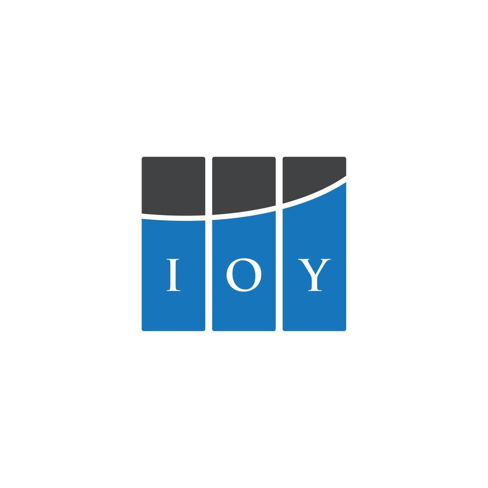 création de logo de lettre ioy sur fond blanc. concept de logo de lettre initiales créatives ioy. conception de lettre ioy. vecteur