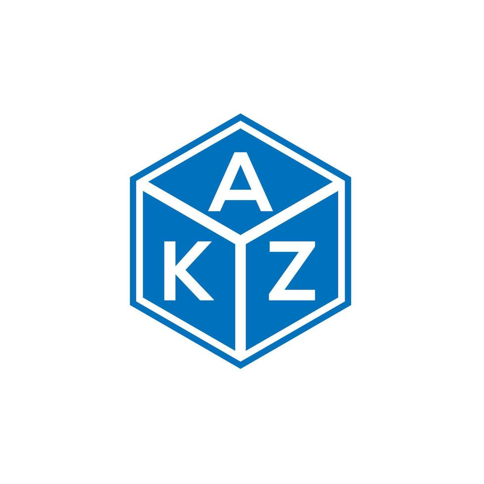 création de logo de lettre akz sur fond noir. concept de logo de lettre initiales créatives akz. conception de lettre akz. vecteur