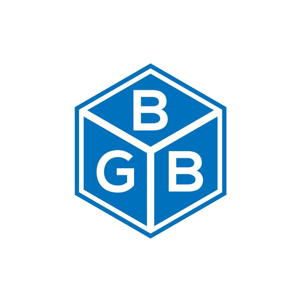 création de logo de lettre bgb sur fond noir. concept de logo de lettre initiales créatives bgb. conception de lettre bgb. vecteur