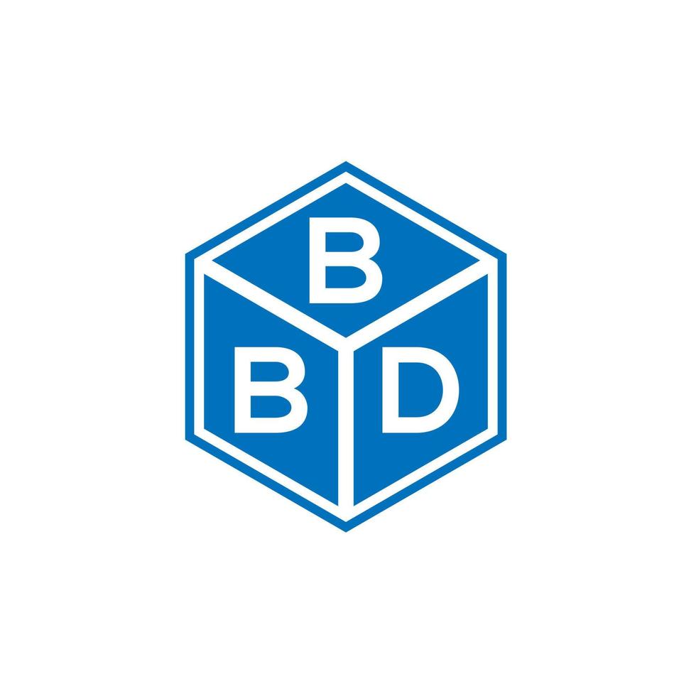 création de logo de lettre bbd sur fond noir. concept de logo de lettre initiales créatives bbd. conception de lettre bbd. vecteur