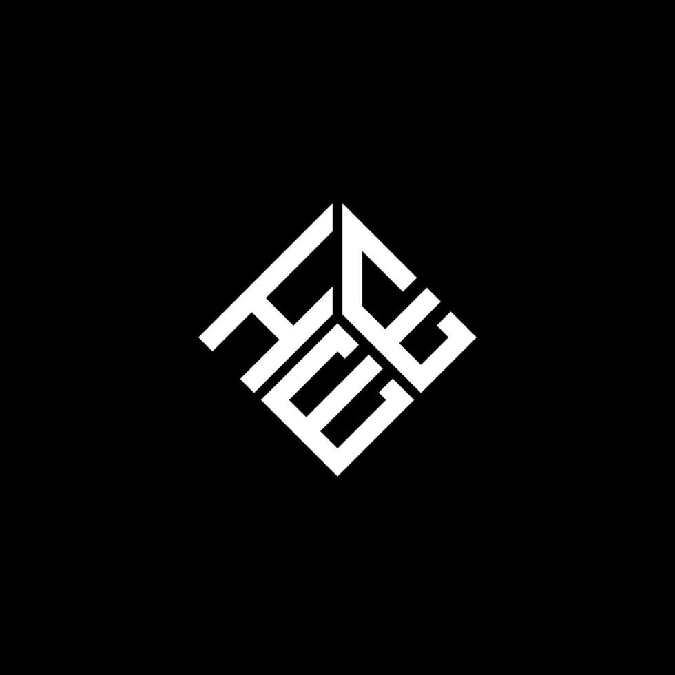 création de logo de lettre hee sur fond noir. hee concept de logo de lettre initiales créatives. conception de lettre hee. vecteur