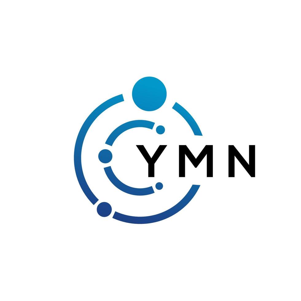 création de logo de technologie de lettre ymn sur fond blanc. ymn initiales créatives lettre il logo concept. conception de lettre ymn. vecteur