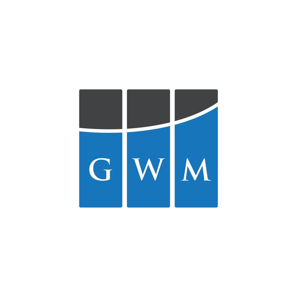 création de logo de lettre gwm sur fond blanc. concept de logo de lettre initiales créatives gwm. conception de lettre gwm. vecteur
