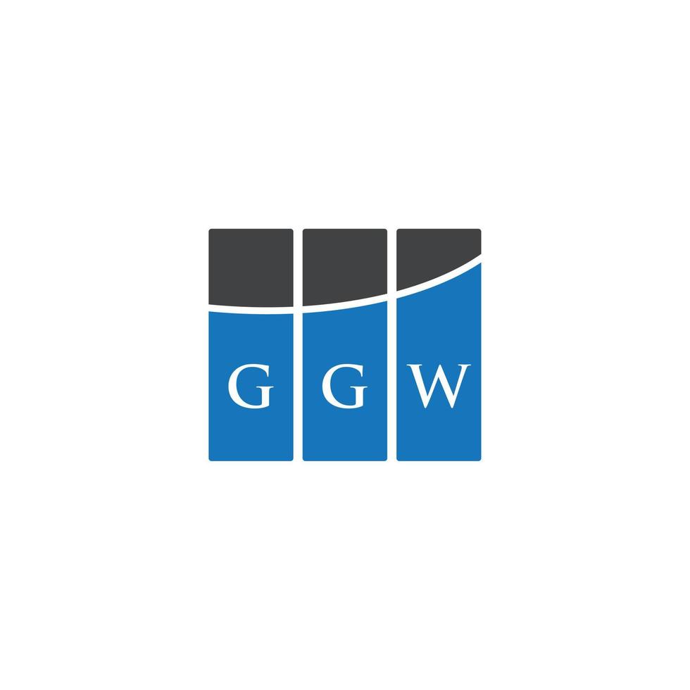 création de logo de lettre ggw sur fond blanc. concept de logo de lettre initiales créatives ggw. conception de lettre ggw. vecteur