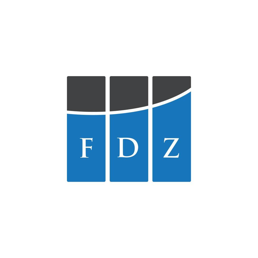création de logo de lettre fdz sur fond blanc. concept de logo de lettre initiales créatives fdz. conception de lettre fdz. vecteur
