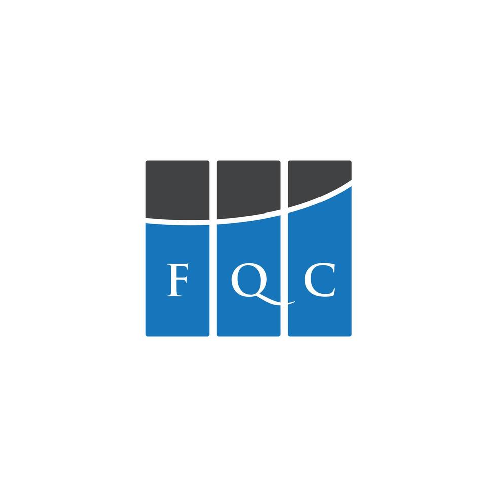 création de logo de lettre fqc sur fond blanc. concept de logo de lettre initiales créatives fqc. conception de lettre fqc. vecteur