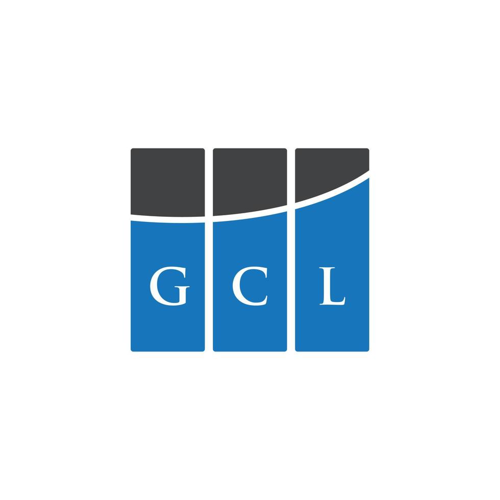 création de logo de lettre gcl sur fond blanc. concept de logo de lettre initiales créatives gcl. conception de lettre gcl. vecteur