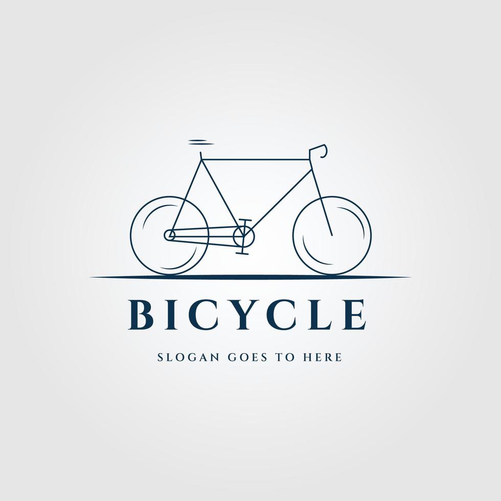 logo d'art de ligne de vélo, icône et symbole conception d'illustration vectorielle vecteur
