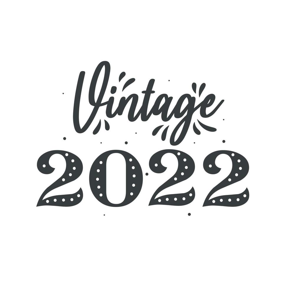 né en 2022 anniversaire rétro vintage, millésime 2022 vecteur