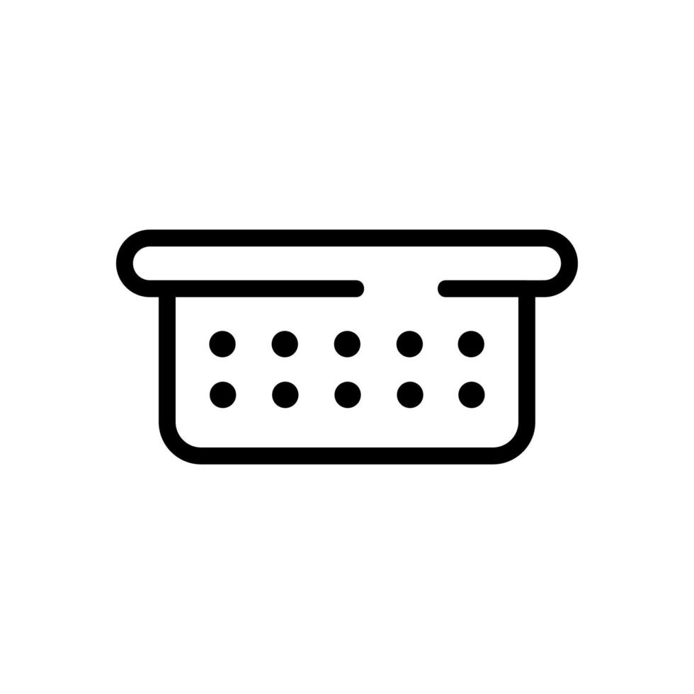 Illustration vectorielle de l'icône de l'équipement de cuisine du tamis vecteur