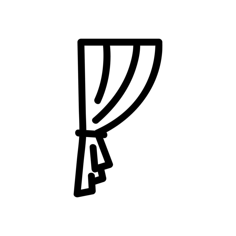 vecteur d'icône de tissu de soie. illustration de symbole de contour isolé