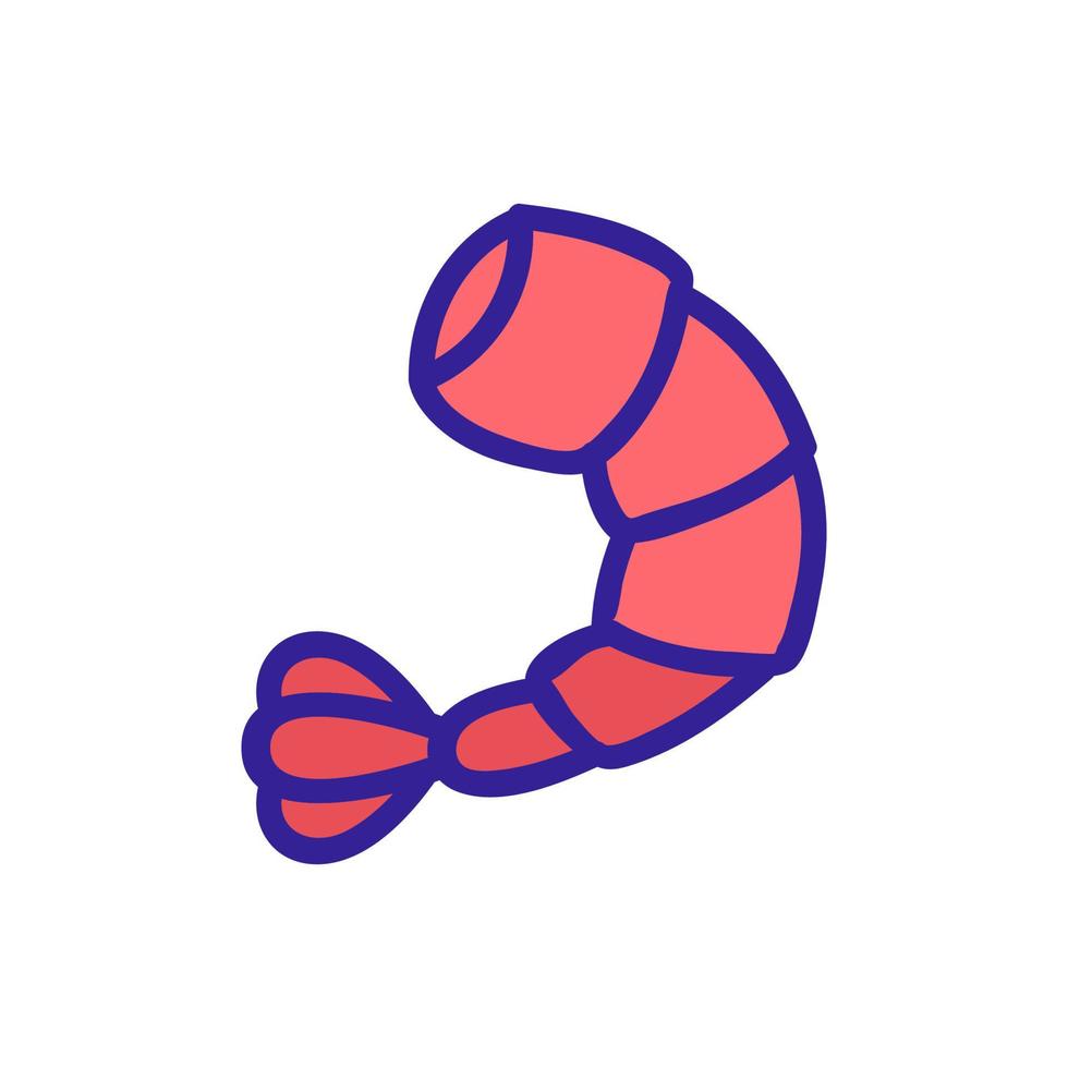 vecteur d'icône de crevettes. illustration de symbole de contour isolé