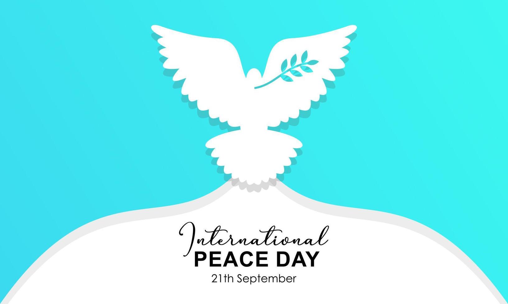 design plat du concept de la journée internationale de la paix vecteur