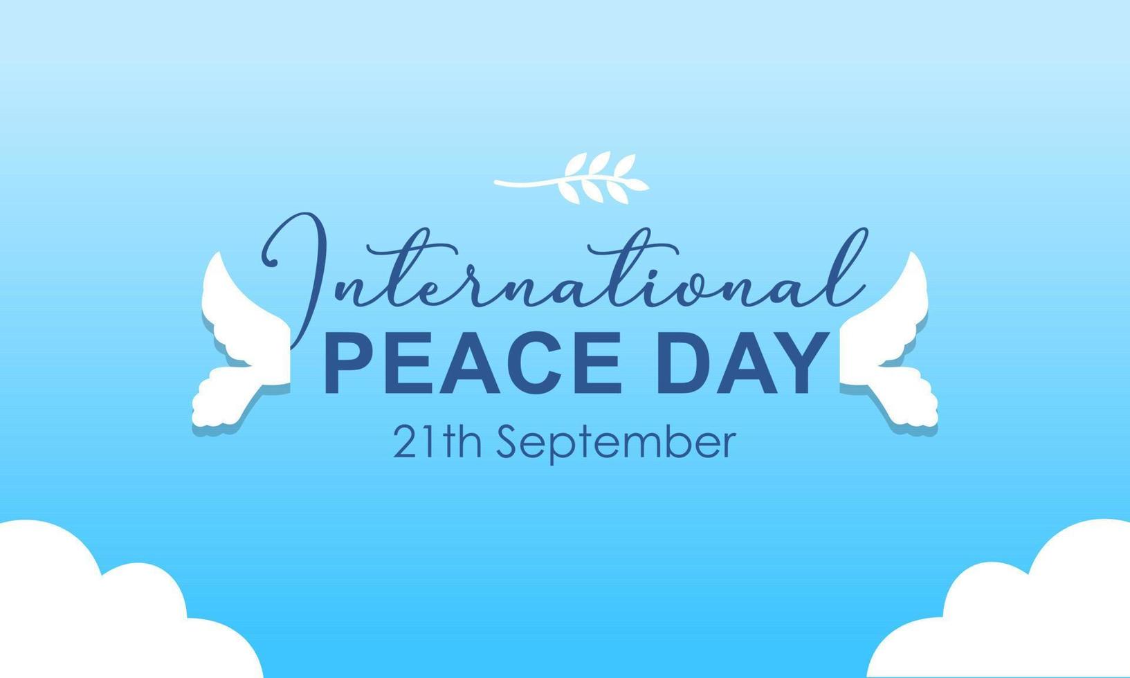 design plat du concept de la journée internationale de la paix vecteur