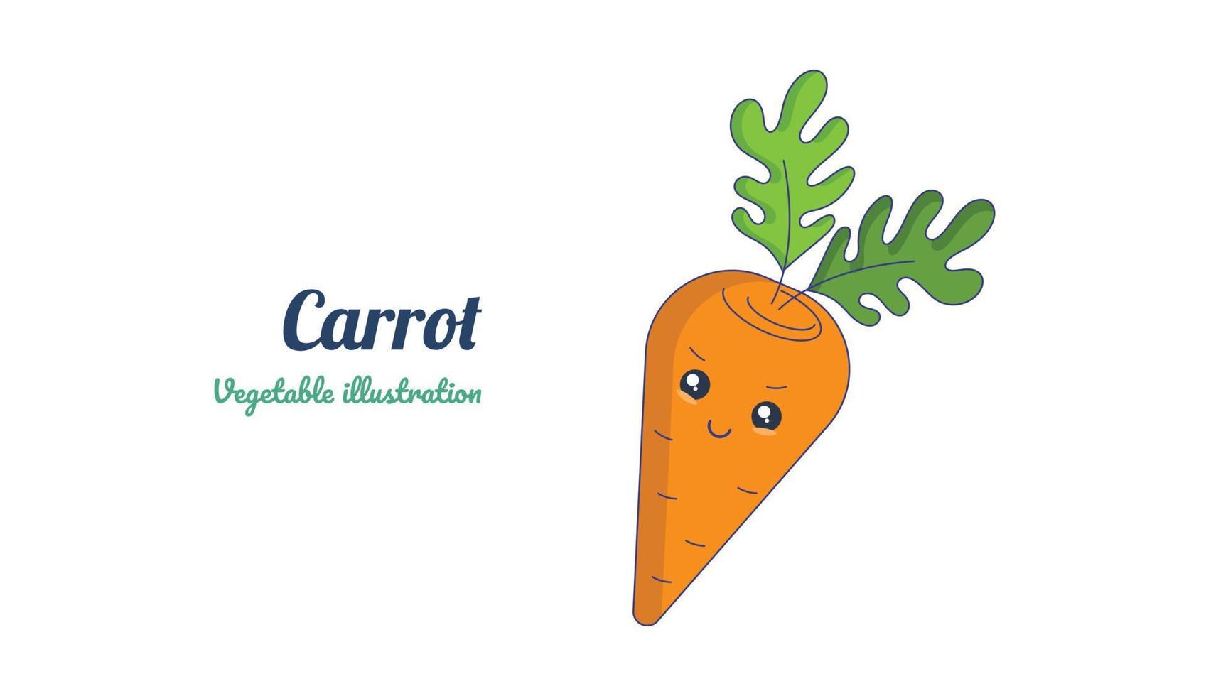 conception d'illustration de carotte vecteur