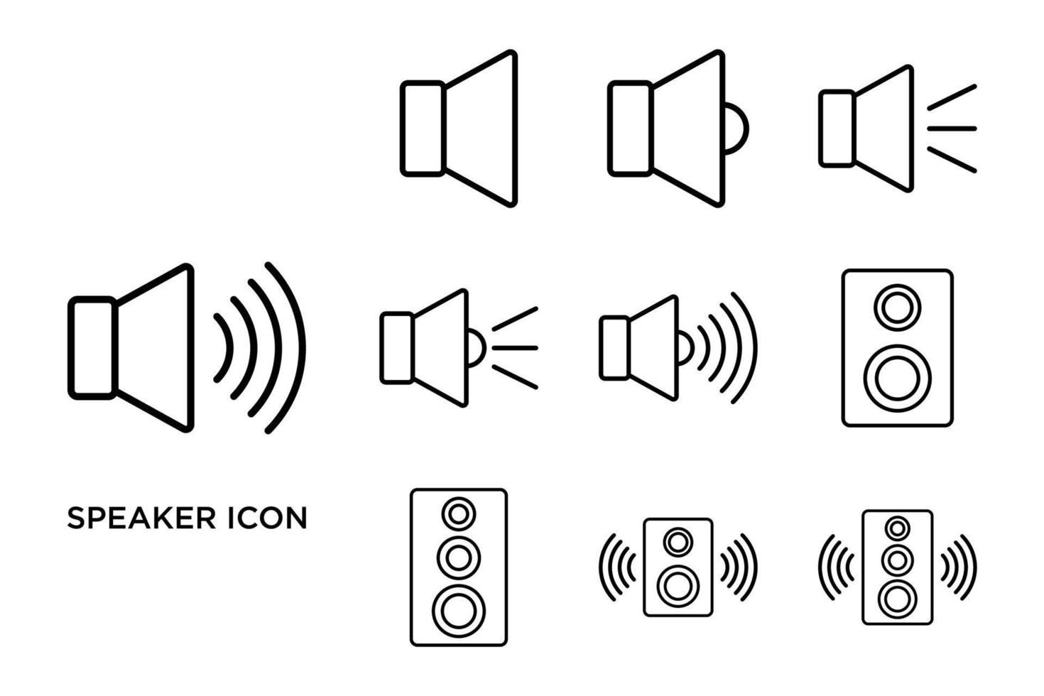 modèle de conception de jeu de vecteur d'icône de haut-parleur