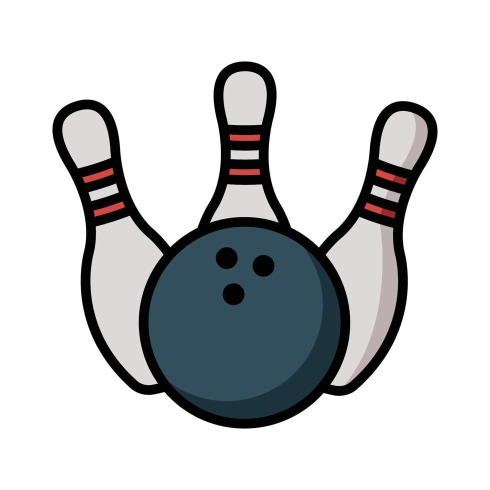 modèle de conception de vecteur d'icône de bowling