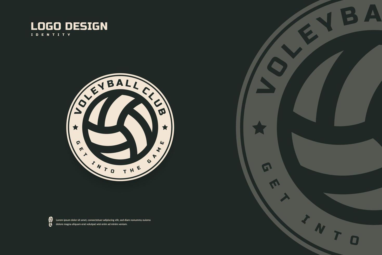 logo du club de volley-ball, modèle d'emblèmes de tournoi de volley-ball. identité de l'équipe sportive, illustrations vectorielles de conception de badge e-sport vecteur