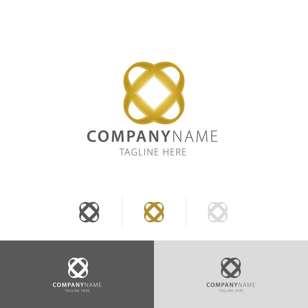 vecteur de logo géométrique or hexagone d'affaires