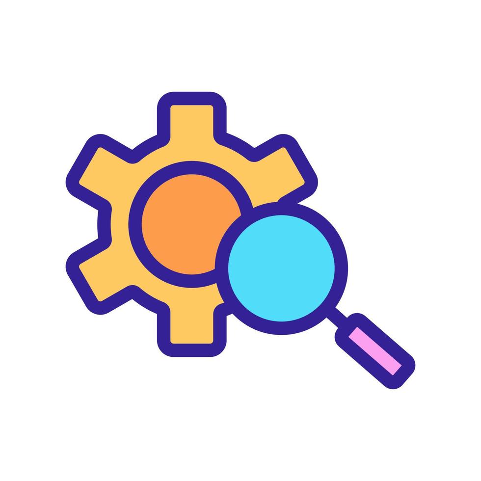 rechercher les paramètres d'icône vectorielle. illustration de symbole de contour isolé vecteur