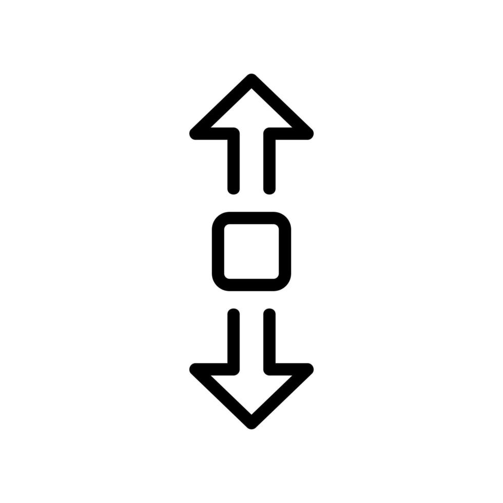 faites défiler le vecteur d'icône d'écran. illustration de symbole de contour isolé