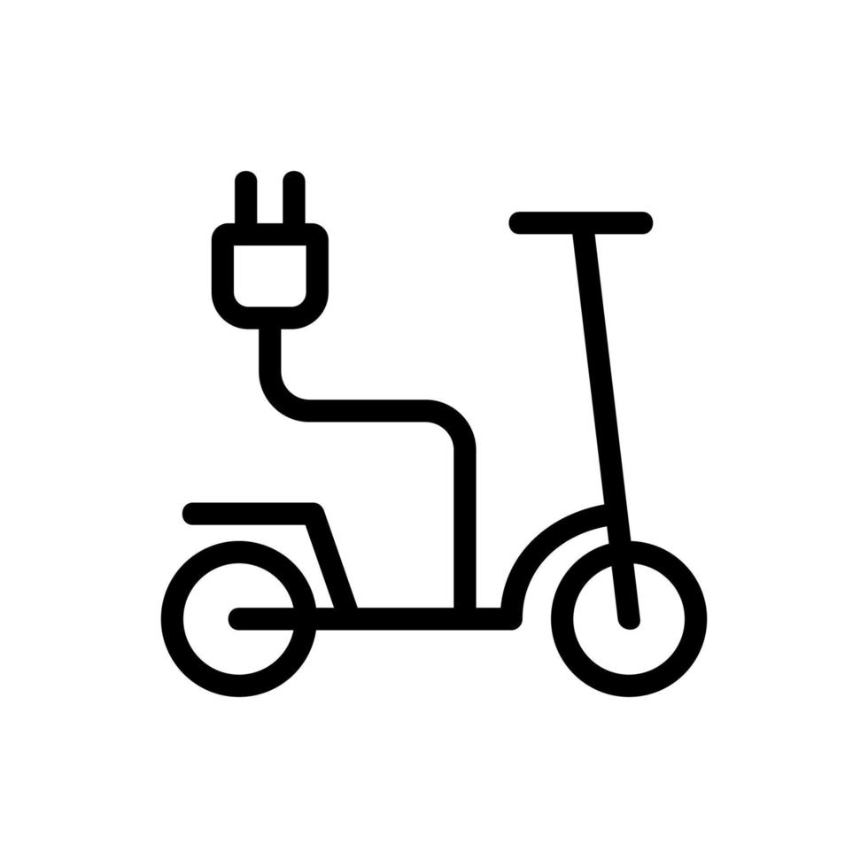 illustration vectorielle de l'icône de charge de l'électricité du scooter vecteur