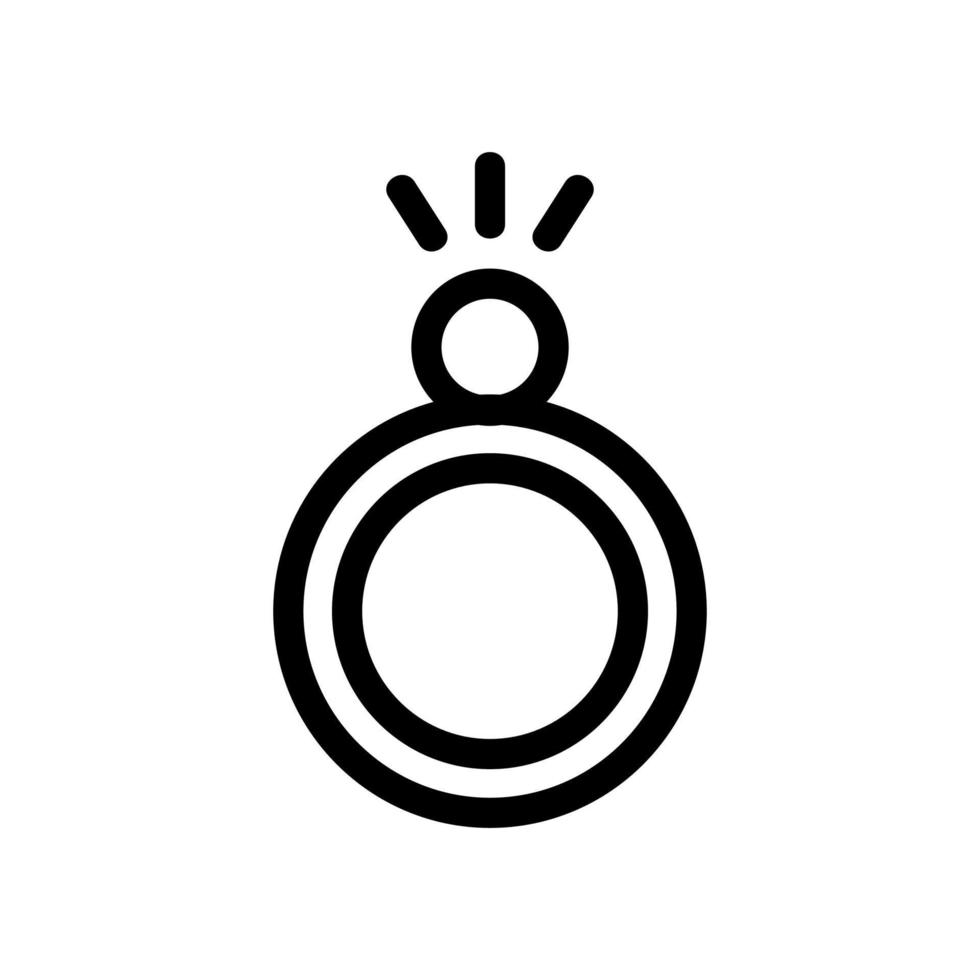 vecteur d'icône de bague. illustration de symbole de contour isolé