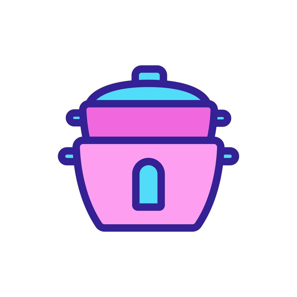 cuisine double chaudière pour l'illustration vectorielle de l'icône de la nourriture vecteur