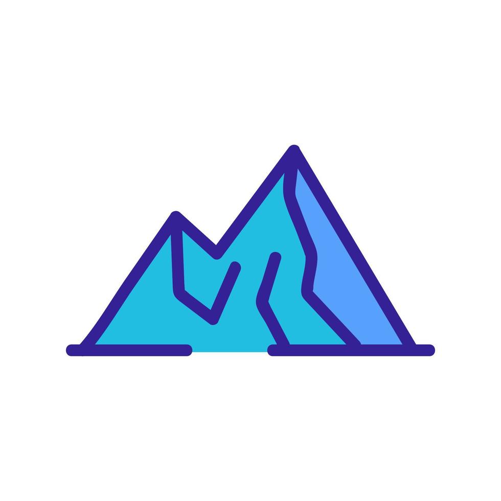 vecteur d'icône de chaîne de montagnes. illustration de symbole de contour isolé