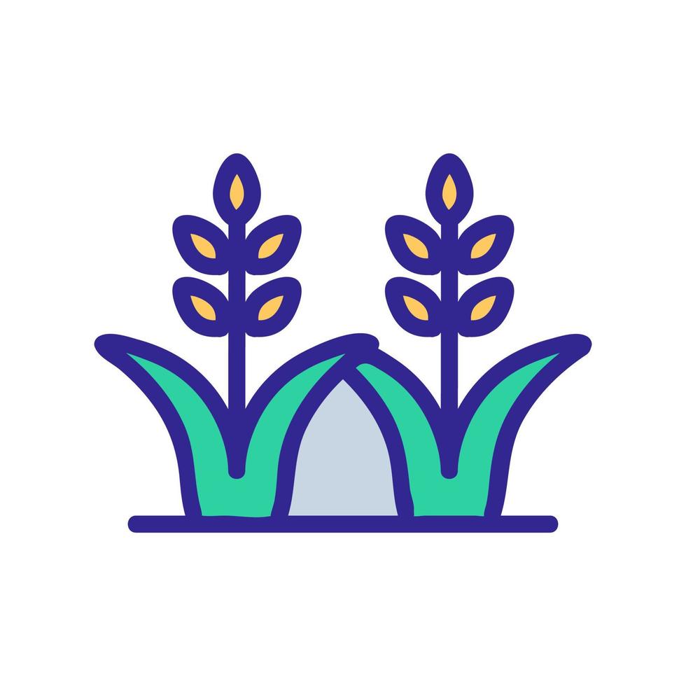 illustration vectorielle de l'icône des germes de blé de riz vecteur