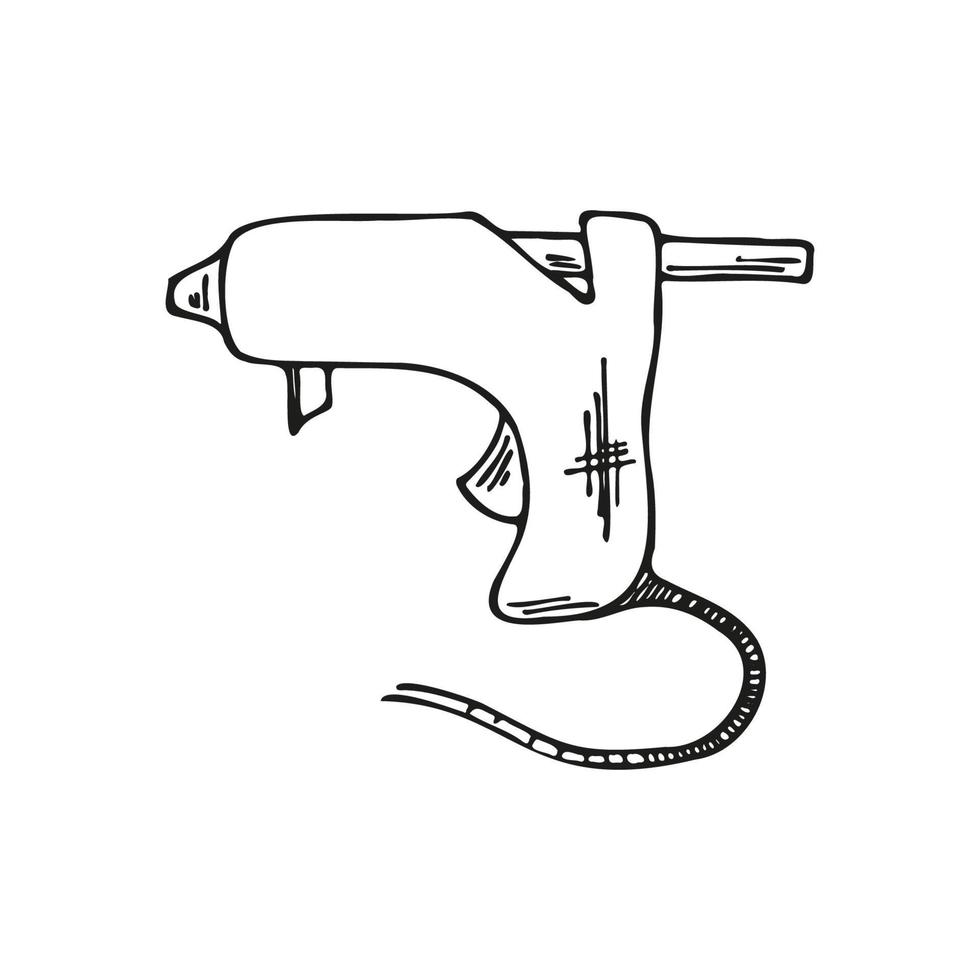 tricot et crochet, un ensemble de dessins de contour, éléments de conception dessinés à la main. illustration d'icône de croquis de vecteur