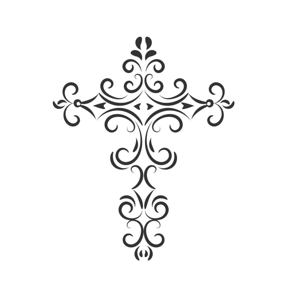 conception de croix sainte pour la conception de tatouage vecteur