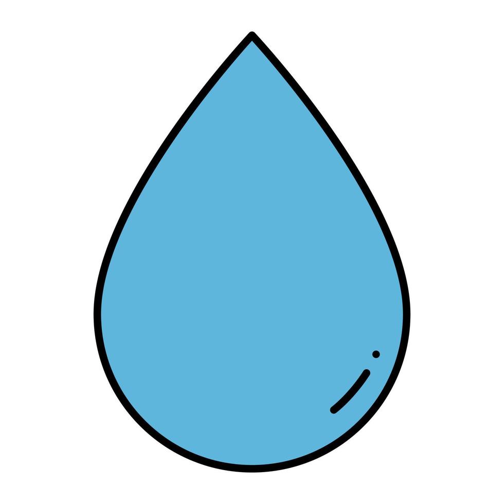 dessin animé d'icône d'eau. vecteur de symbole liquide