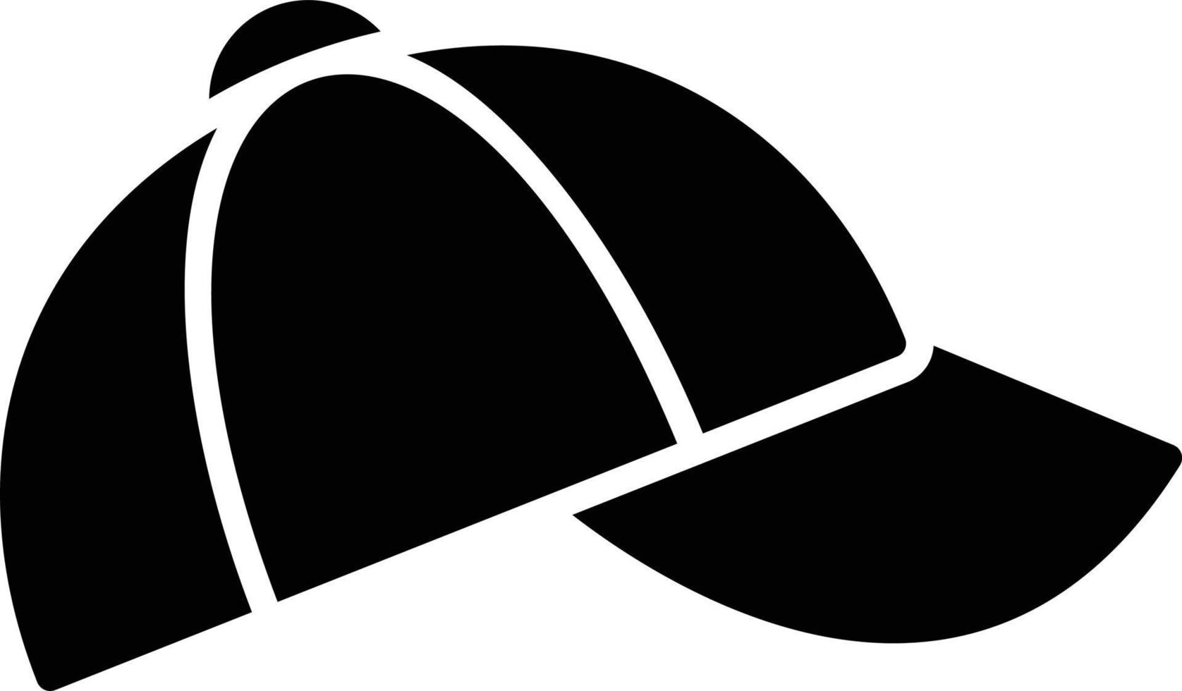 icône de glyphe de casquette vecteur