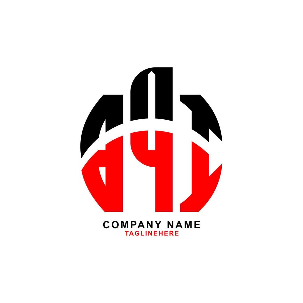 création de logo de lettre bqi créative avec fond blanc vecteur