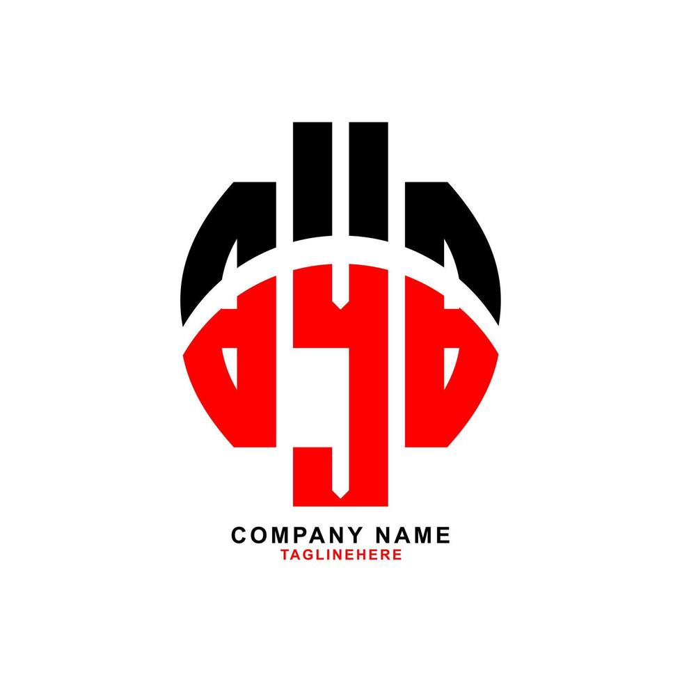 création de logo de lettre byb créative avec fond blanc vecteur