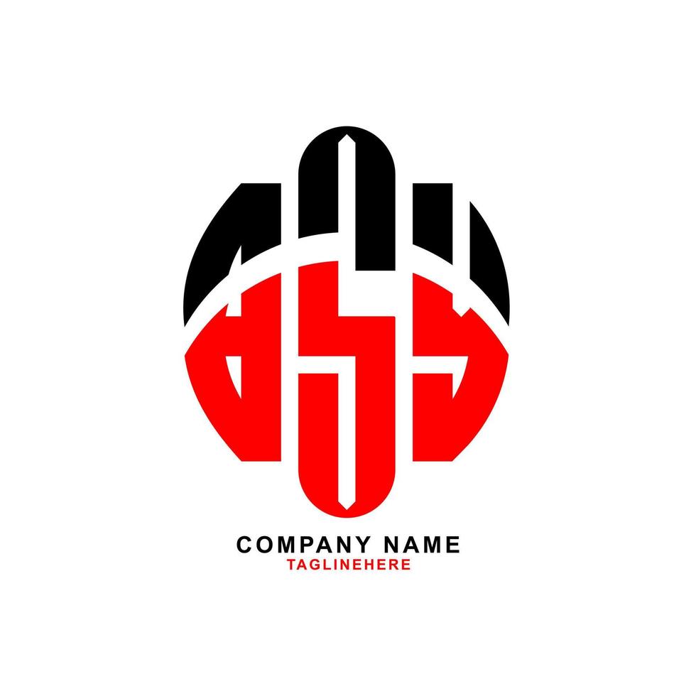 création de logo de lettre bsy créative avec fond blanc vecteur