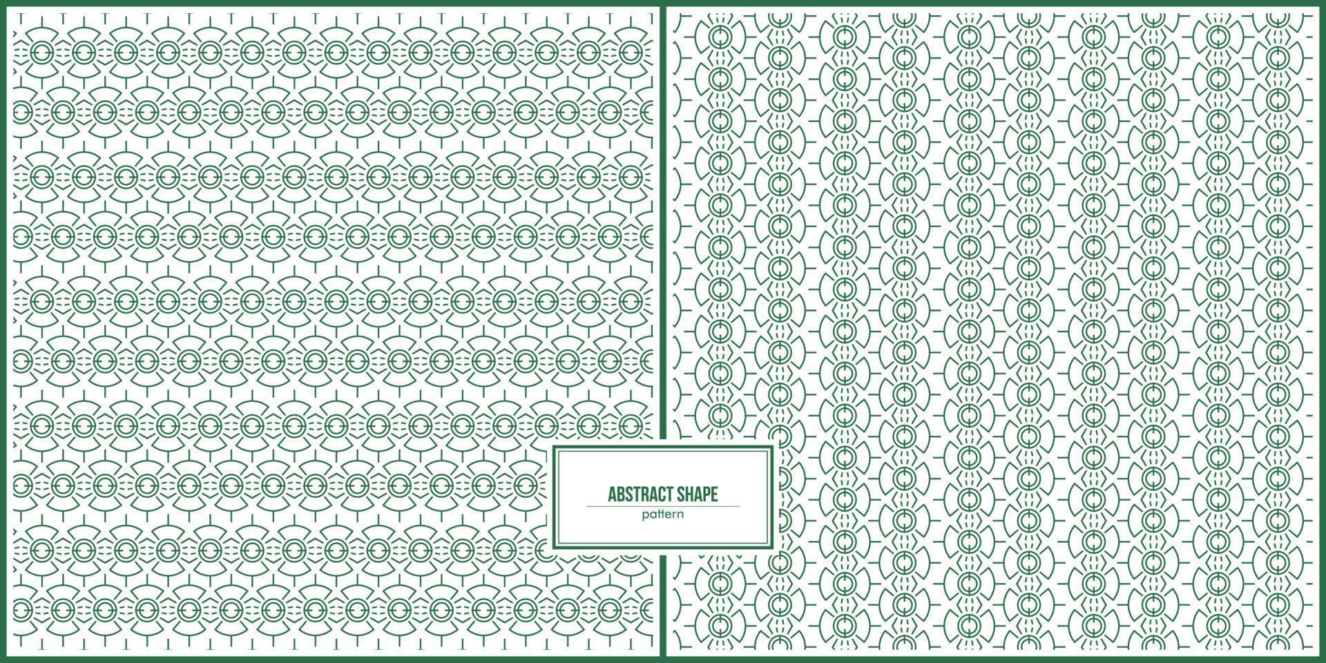 horizontal et vertical du motif de forme abstraite verte vecteur