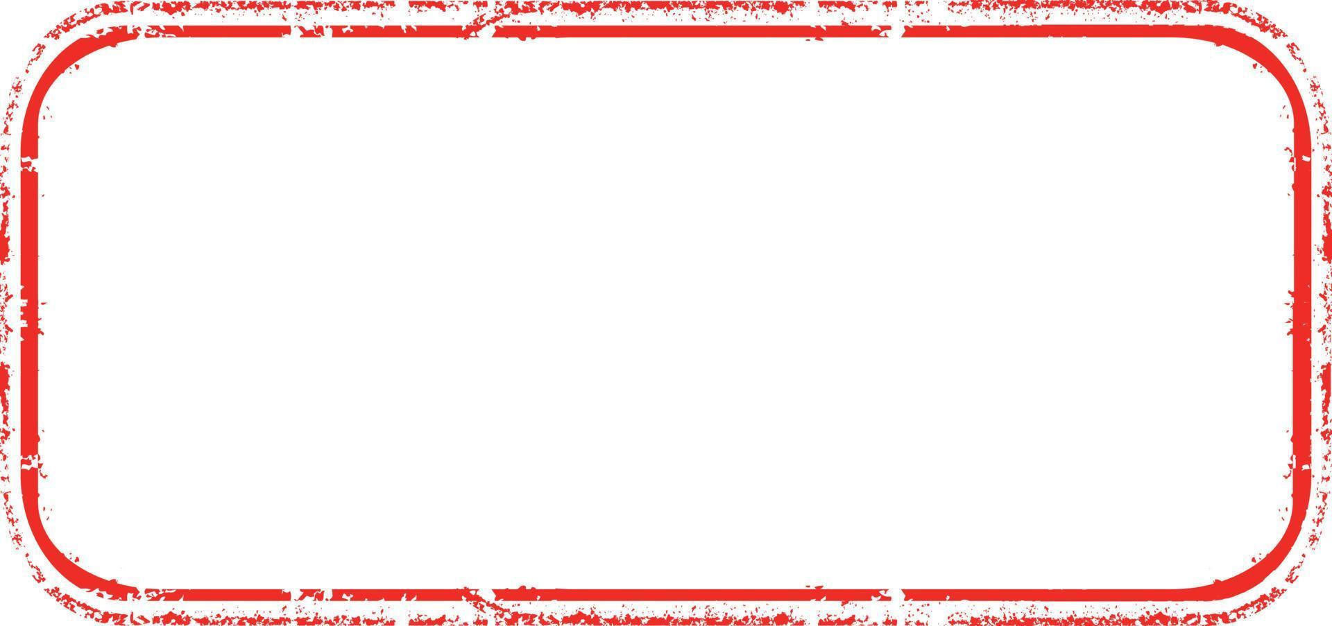 cadre de timbre rouge vecteur