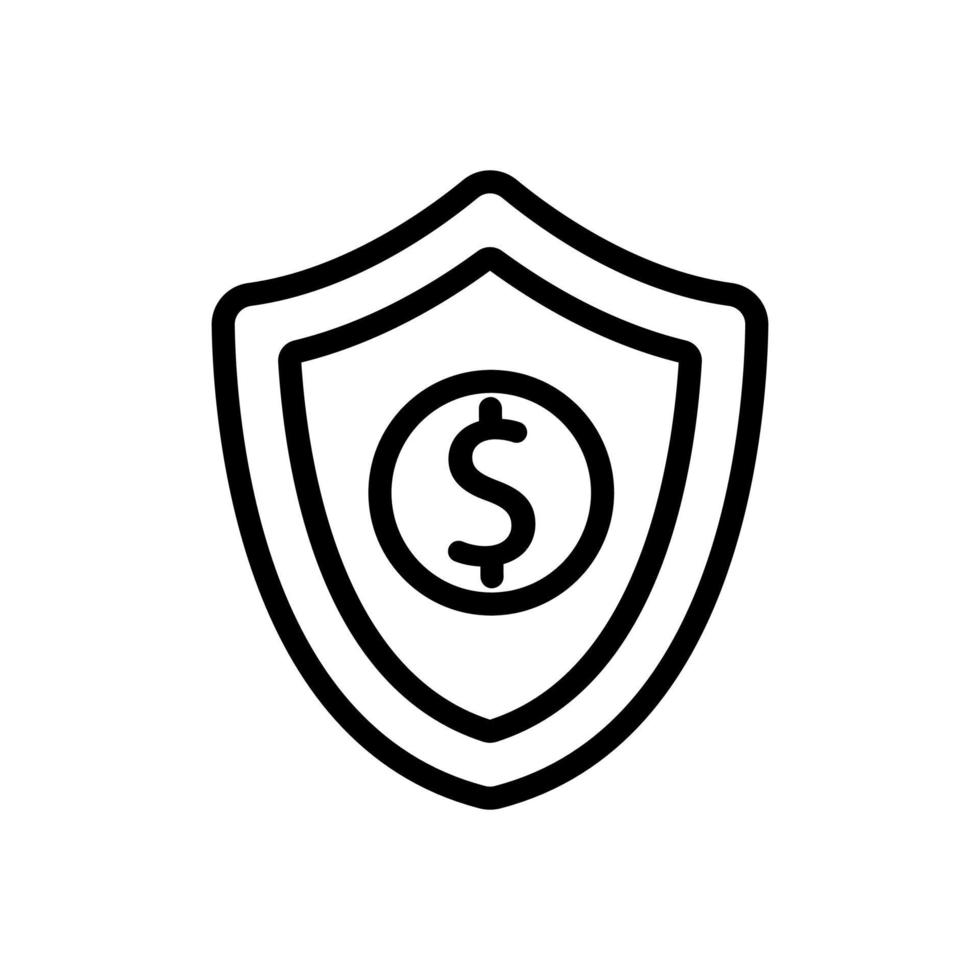 illustration vectorielle de l'icône de transfert de fonds de protection vecteur