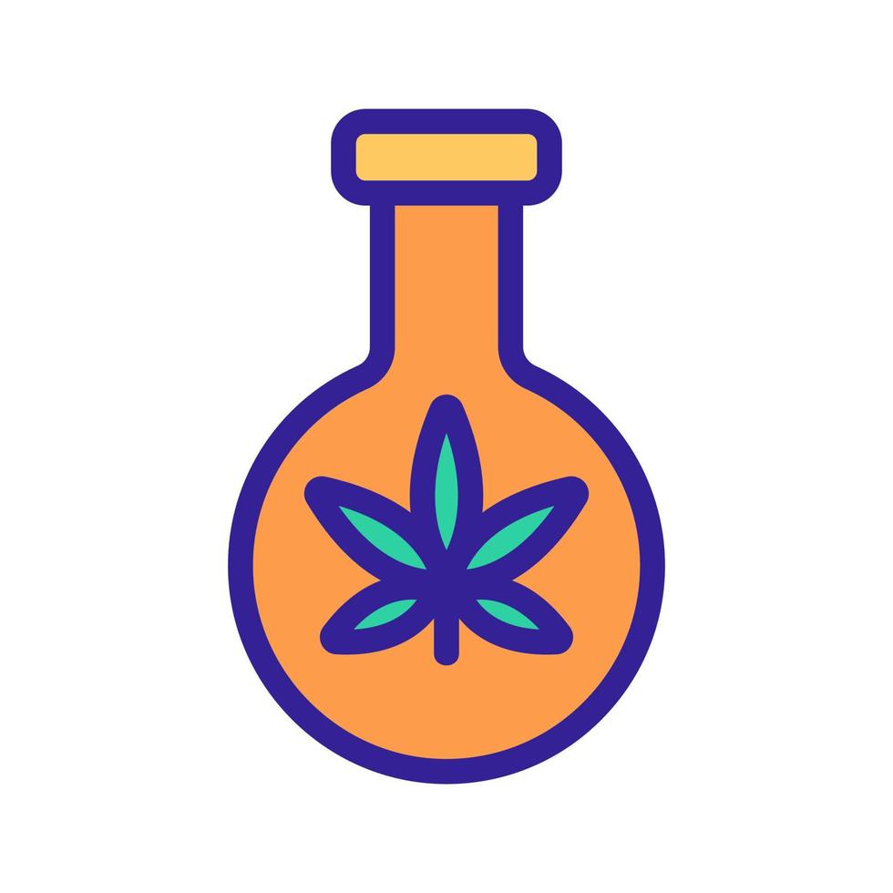 cannabis dans le vecteur d'icône d'emballage. illustration de symbole de contour isolé