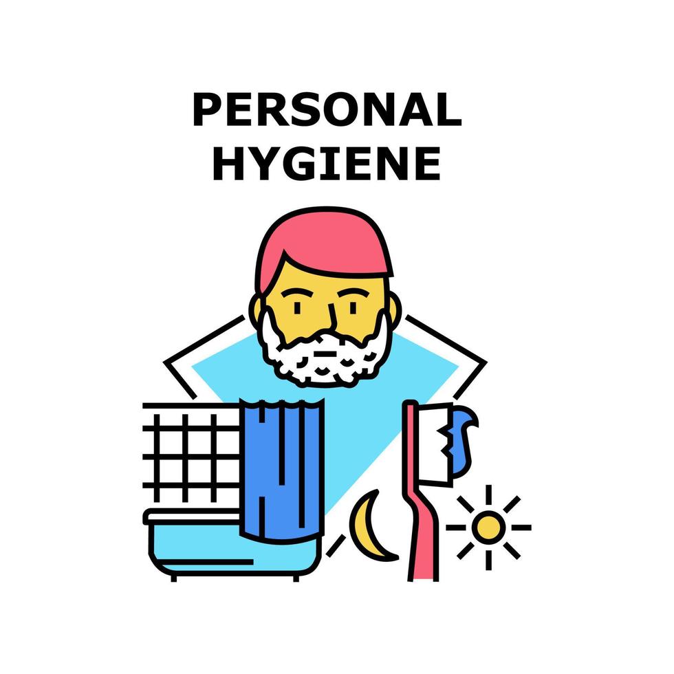 illustration de couleur de concept de vecteur d'hygiène personnelle