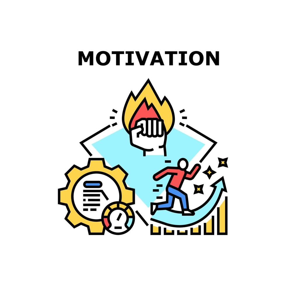 illustration de couleur de concept de vecteur d'objectif de motivation