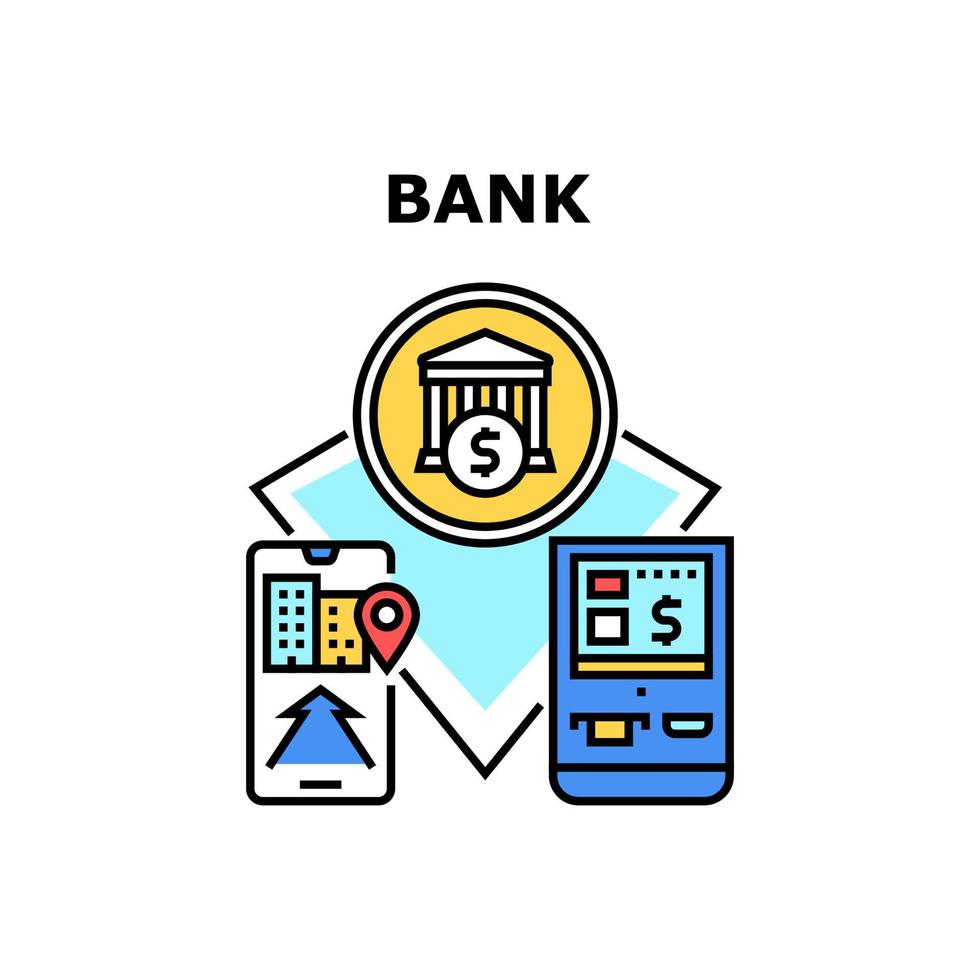 illustration de couleur de concept de vecteur de service bancaire