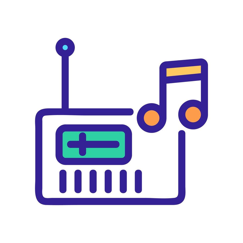 vecteur d'icône de mélodie radio. illustration de symbole de contour isolé