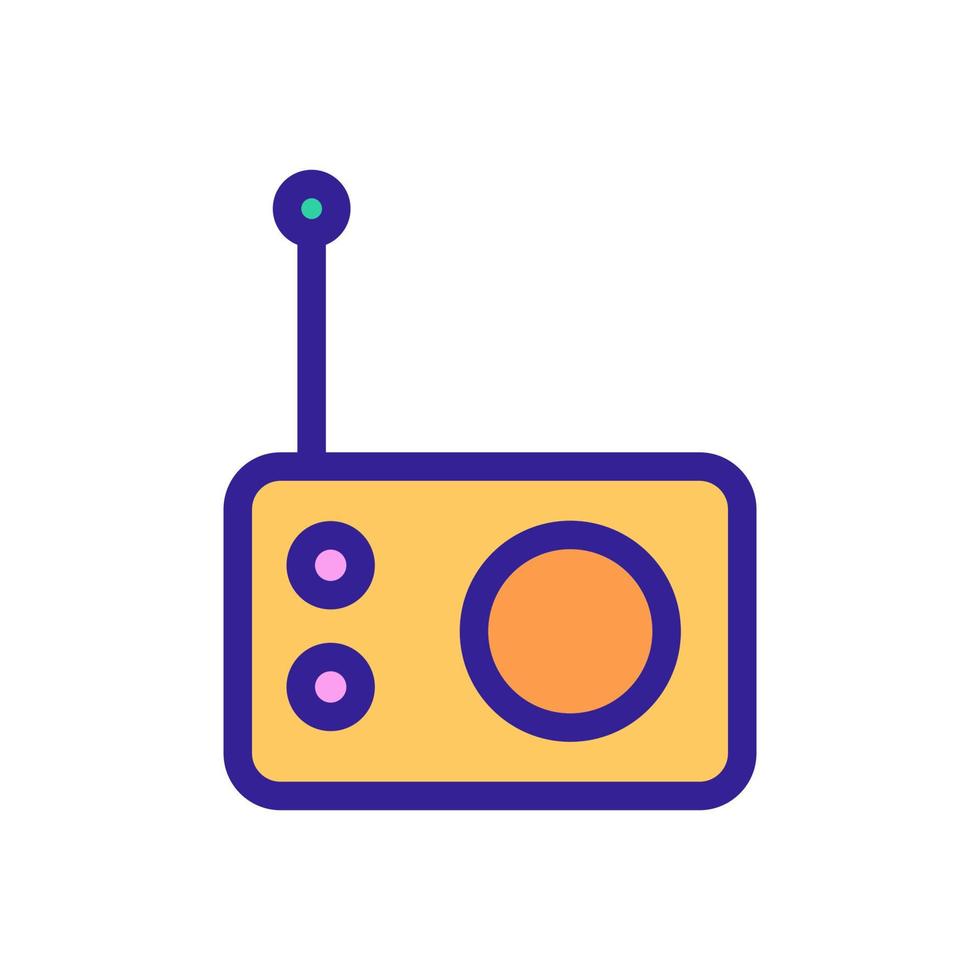 vecteur d'icône radio. illustration de symbole de contour isolé