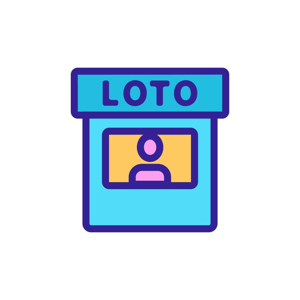 illustration de contour vectoriel icône de loterie en espèces